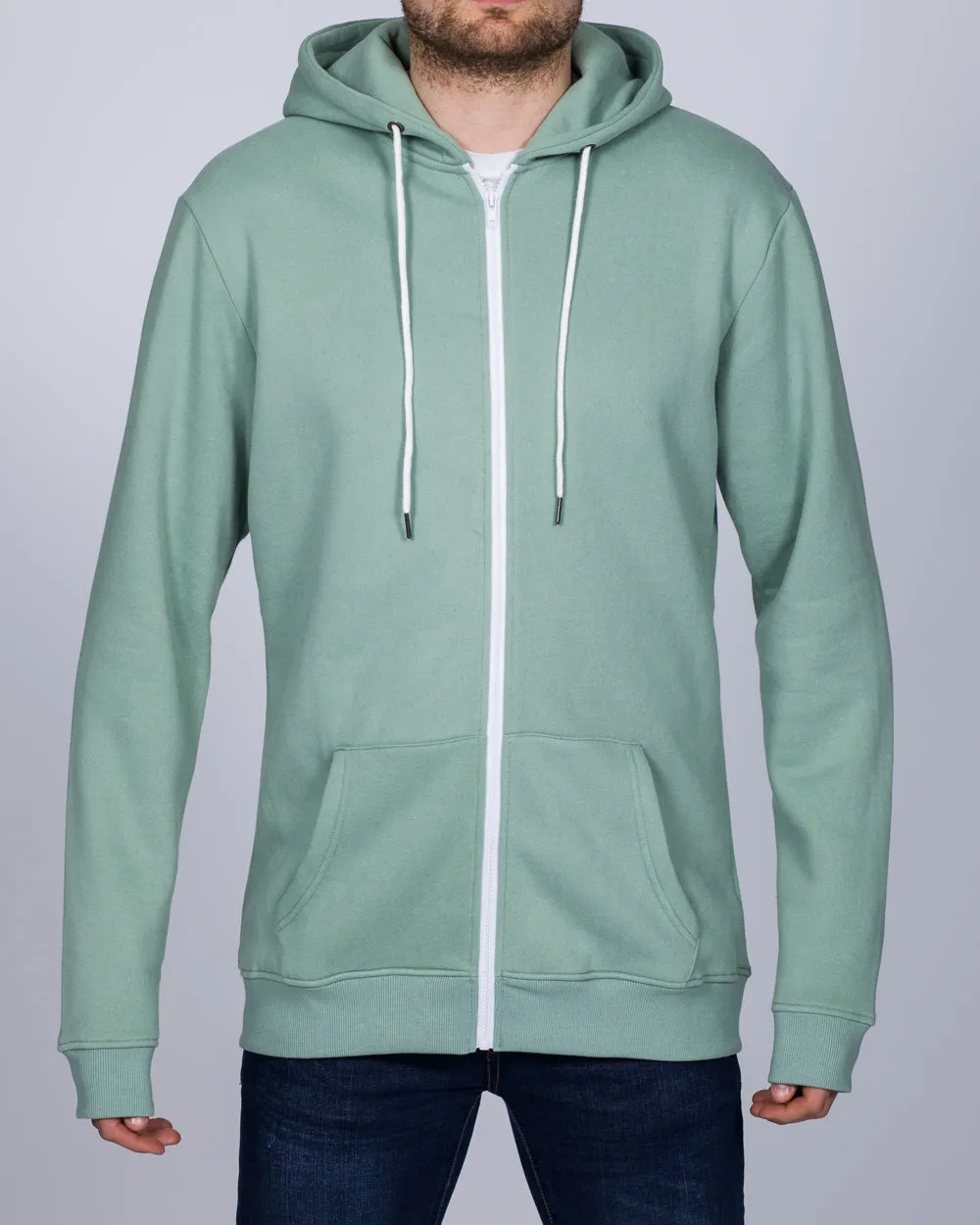 2t Zip Up Tall Hoodie (light green)