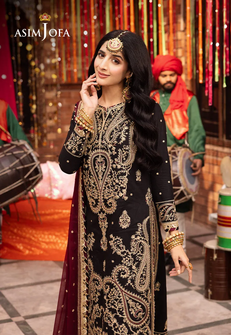 AJCD-03 EMBROIDERED TWISTED SILK 3 PCS