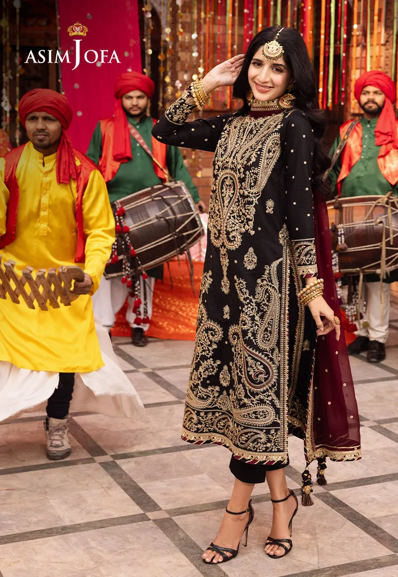 AJCD-03 EMBROIDERED TWISTED SILK 3 PCS
