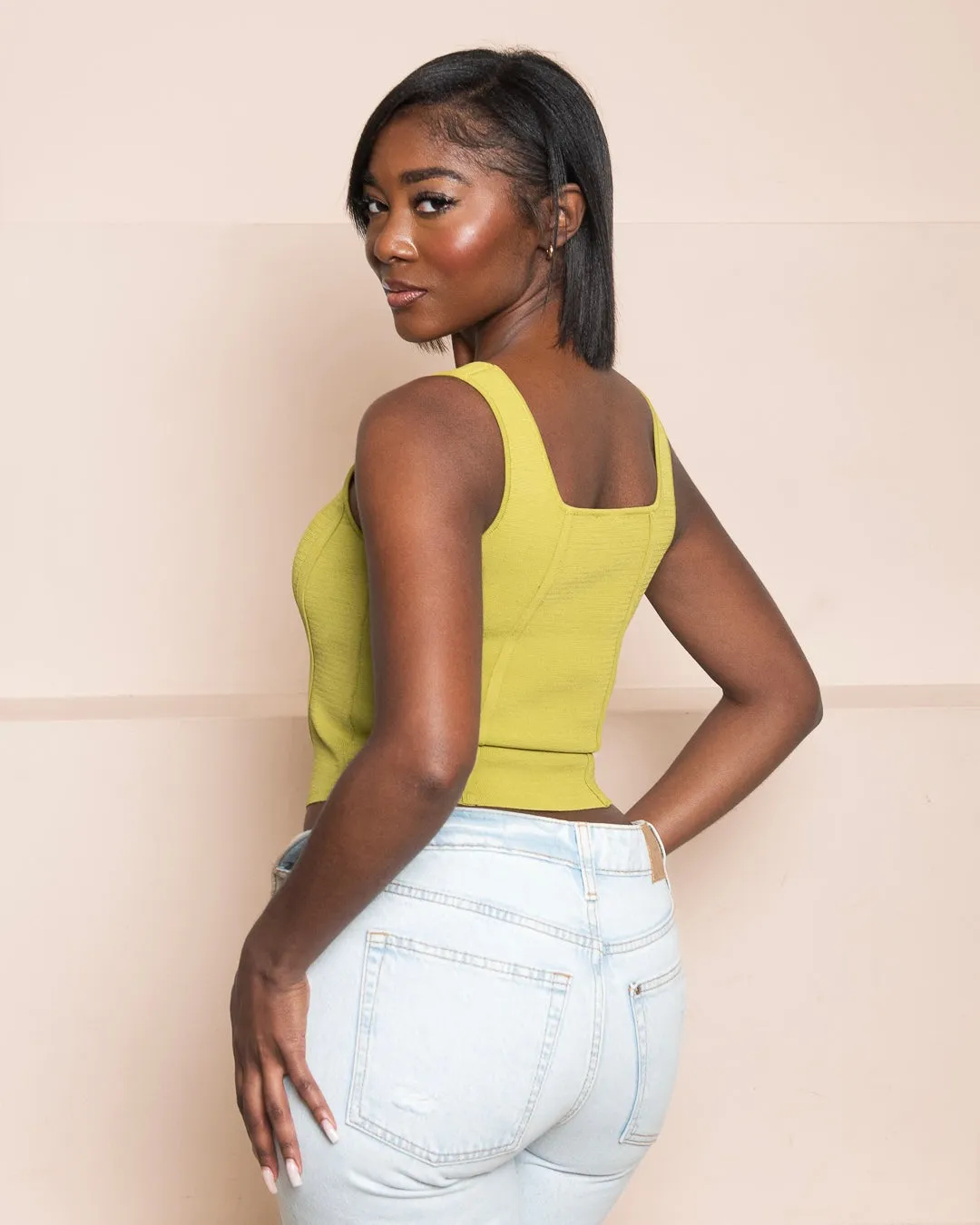 Amina Corset Knit Top