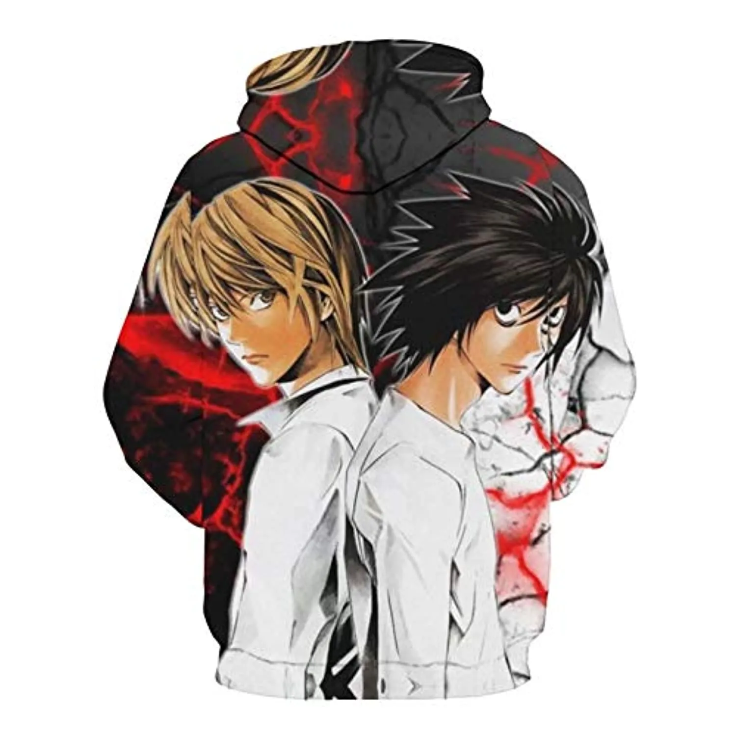 Anime Death Note Hoodie - Yagami Light LLawliet 3D Print Pullover Hoodie