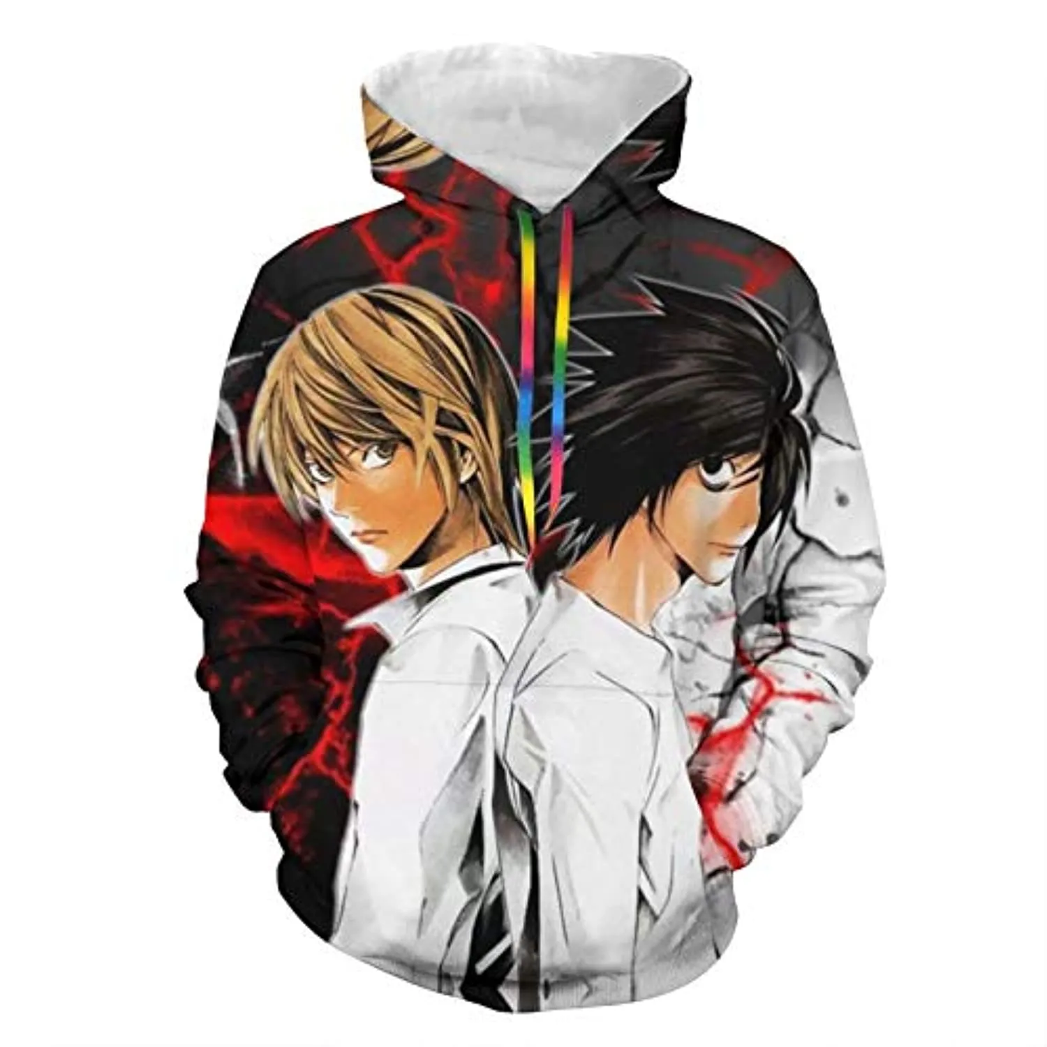Anime Death Note Hoodie - Yagami Light LLawliet 3D Print Pullover Hoodie