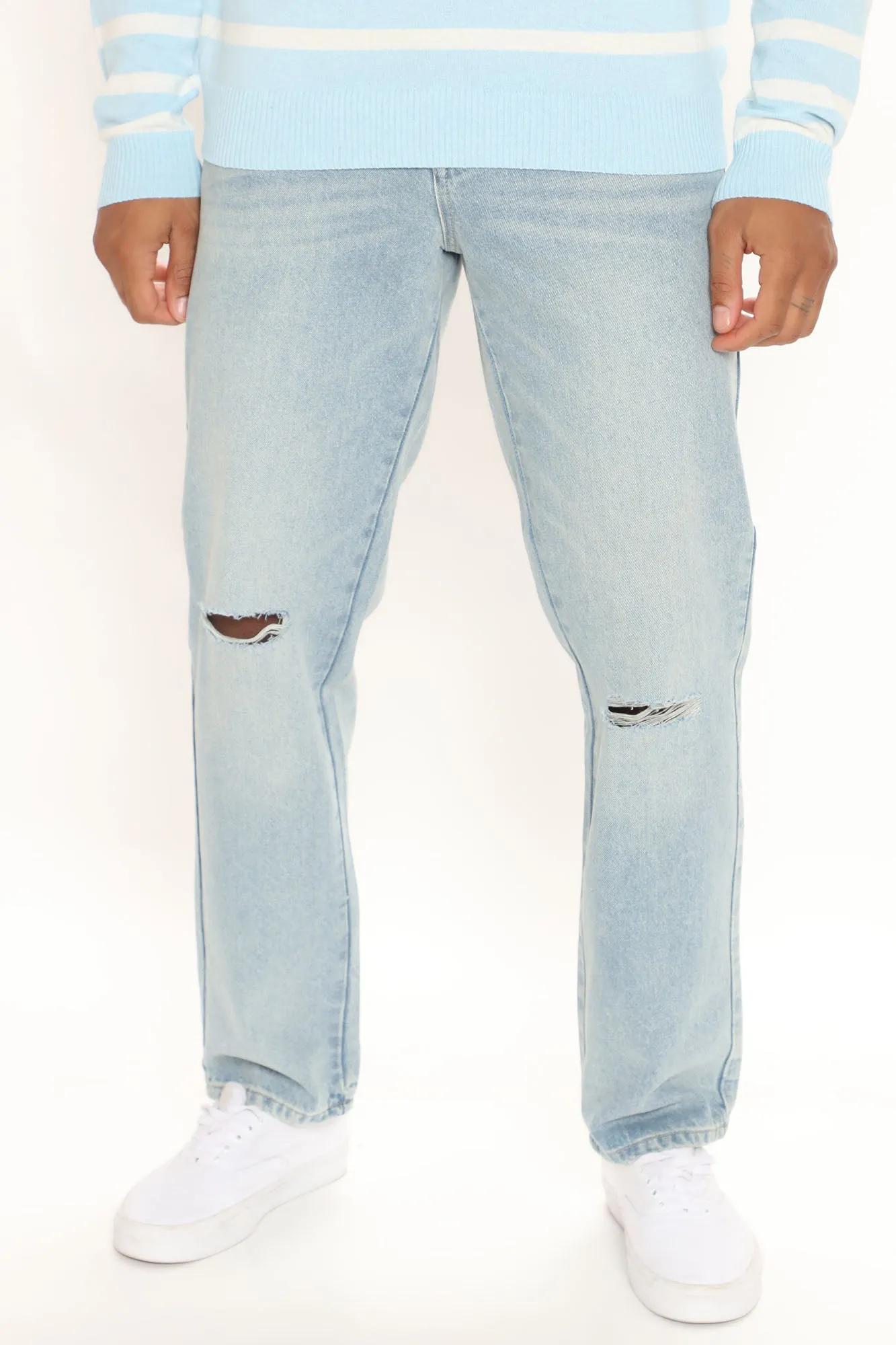 Baggy Vibing Jeans - Light Wash