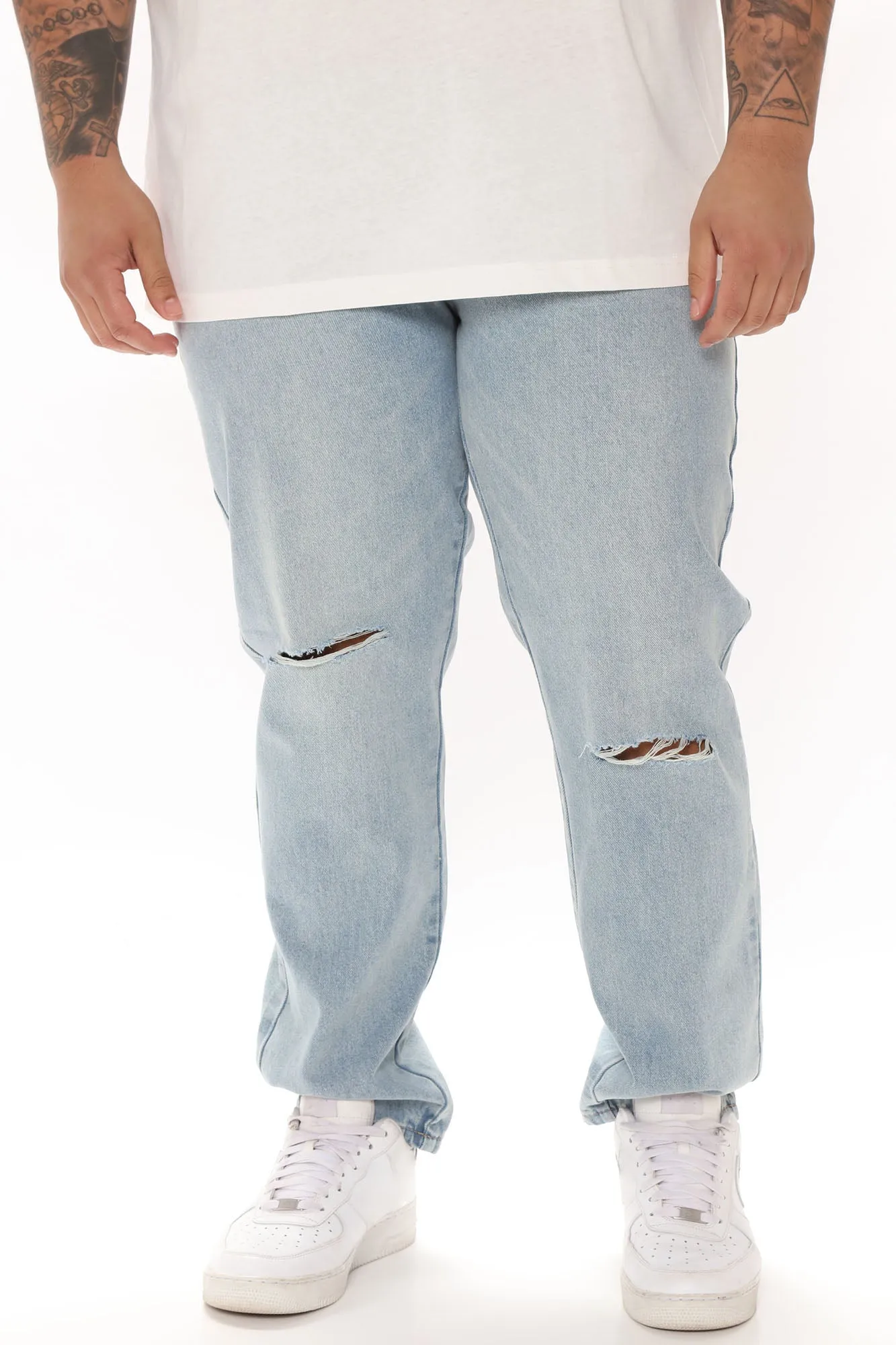 Baggy Vibing Jeans - Light Wash