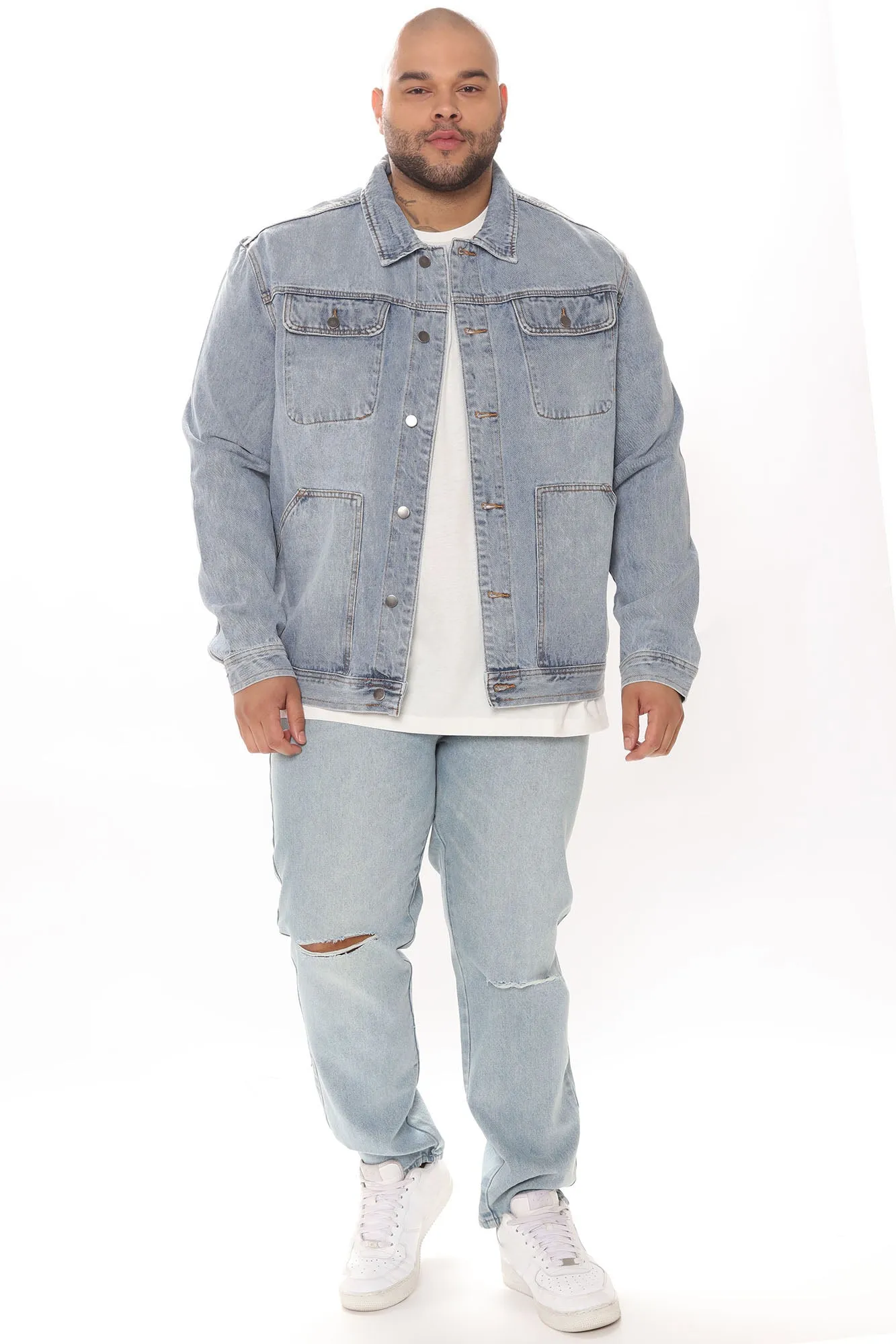 Baggy Vibing Jeans - Light Wash