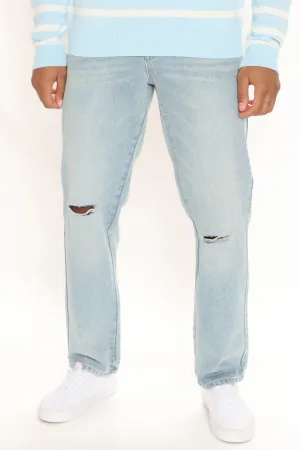 Baggy Vibing Jeans - Light Wash
