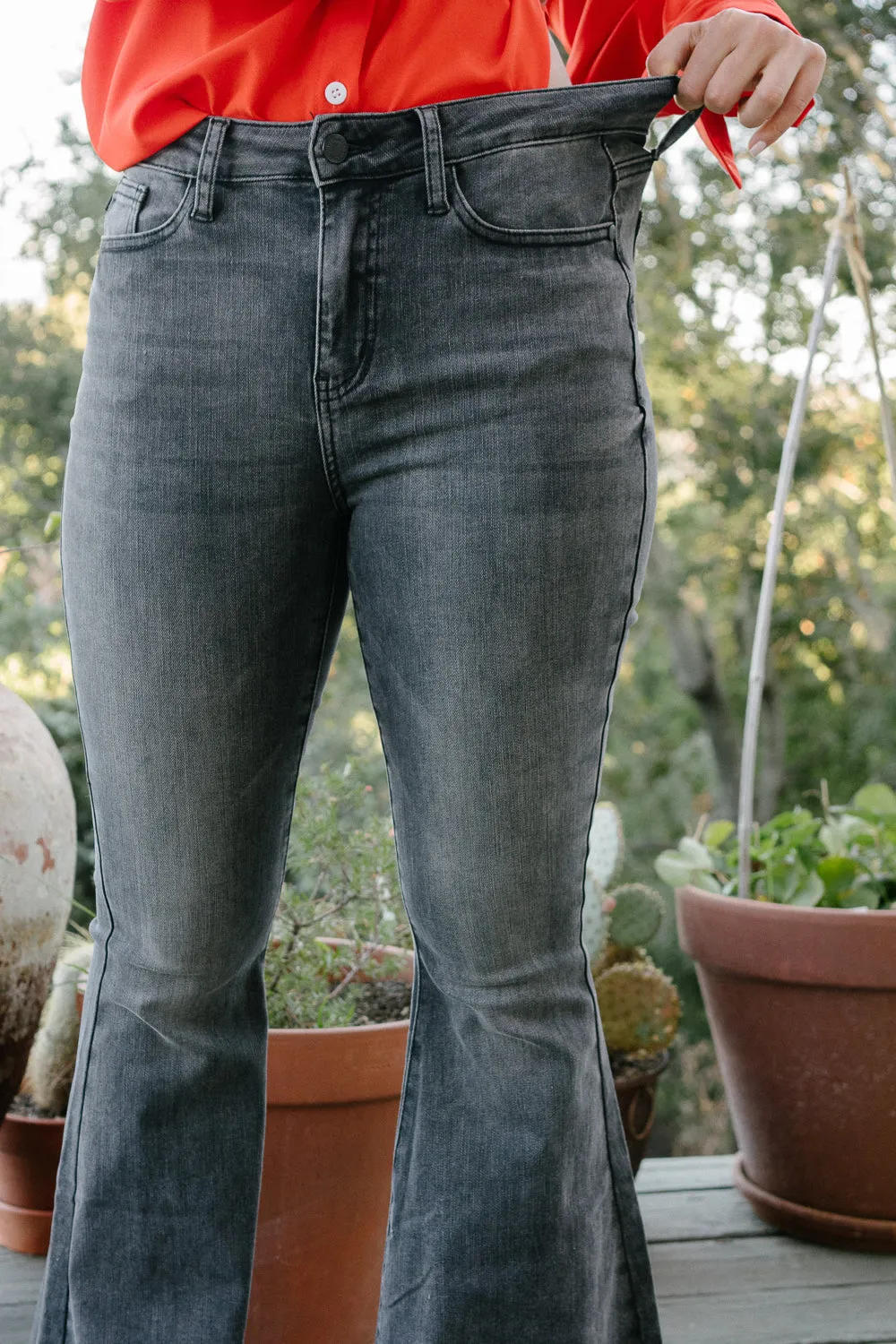 Bailey Black High-Rise Super Flare with 31in Inseam