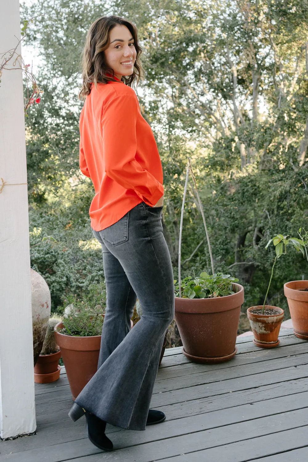 Bailey Black High-Rise Super Flare with 31in Inseam