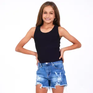 Black Ribbed Tank