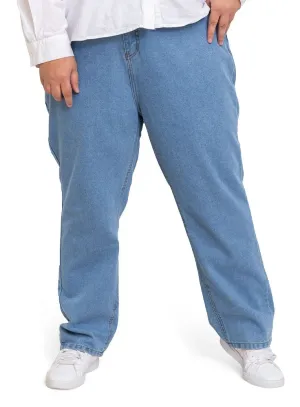 Blue 12 Plus Size-Momfit Jeans