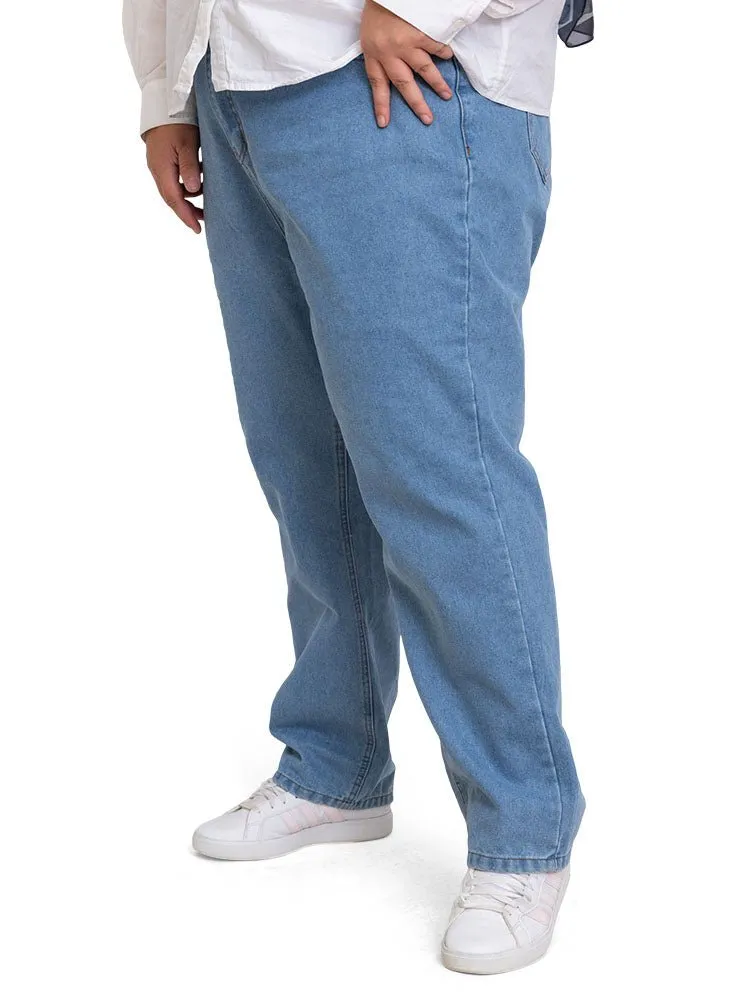 Blue 12 Plus Size-Momfit Jeans