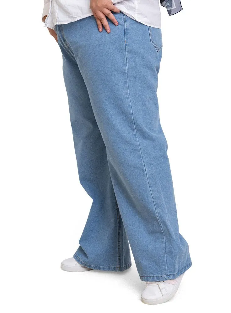 Blue 9 Plus Size-Wide Jeans