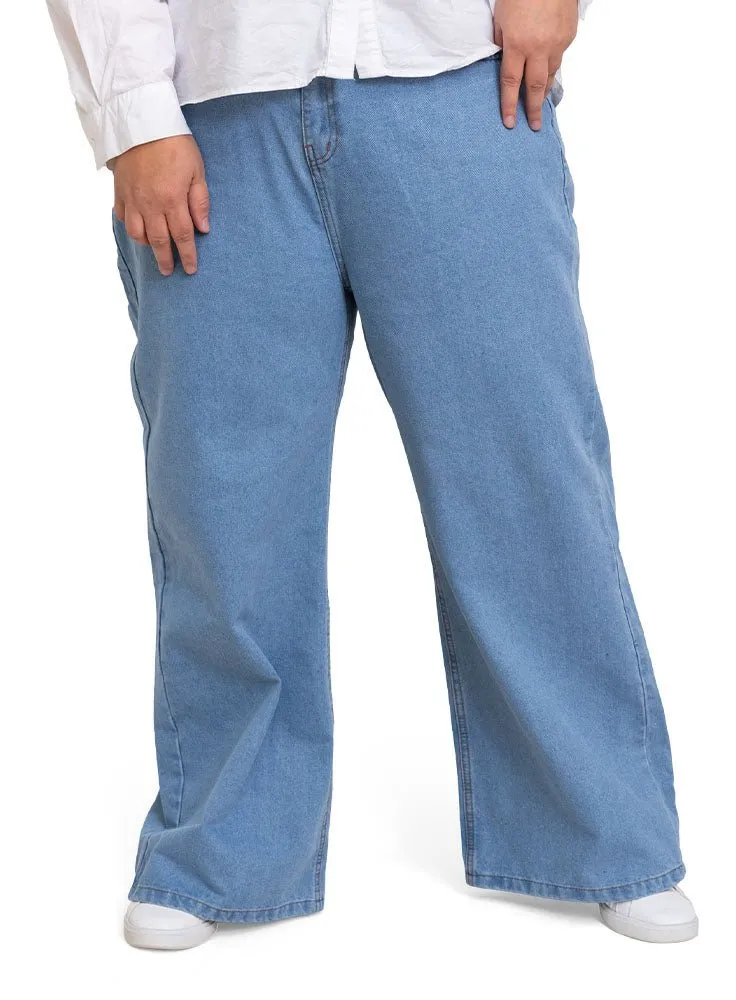 Blue 9 Plus Size-Wide Jeans