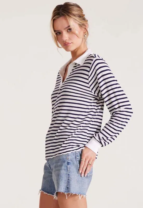 Bobi - Long Sleeve Polo Tee Navy