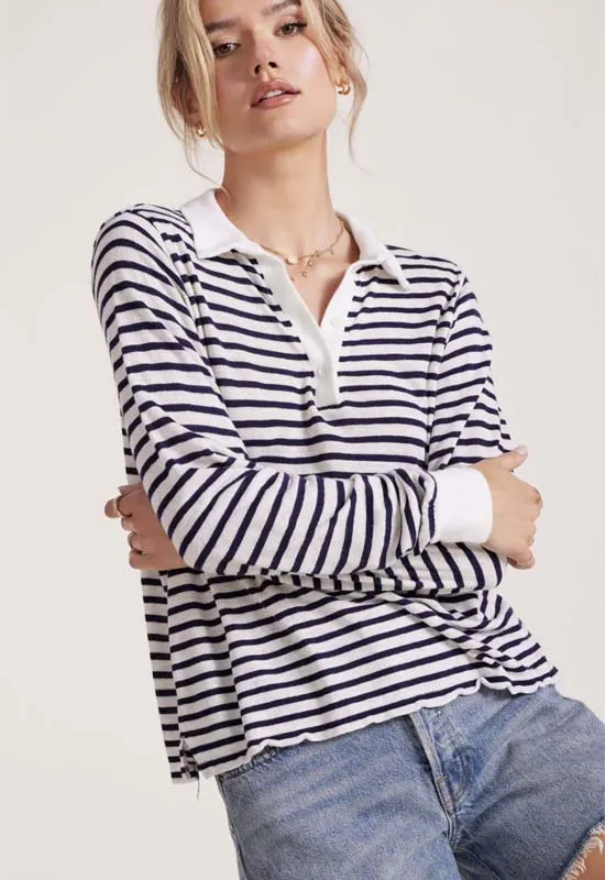 Bobi - Long Sleeve Polo Tee Navy