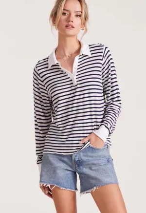 Bobi - Long Sleeve Polo Tee Navy
