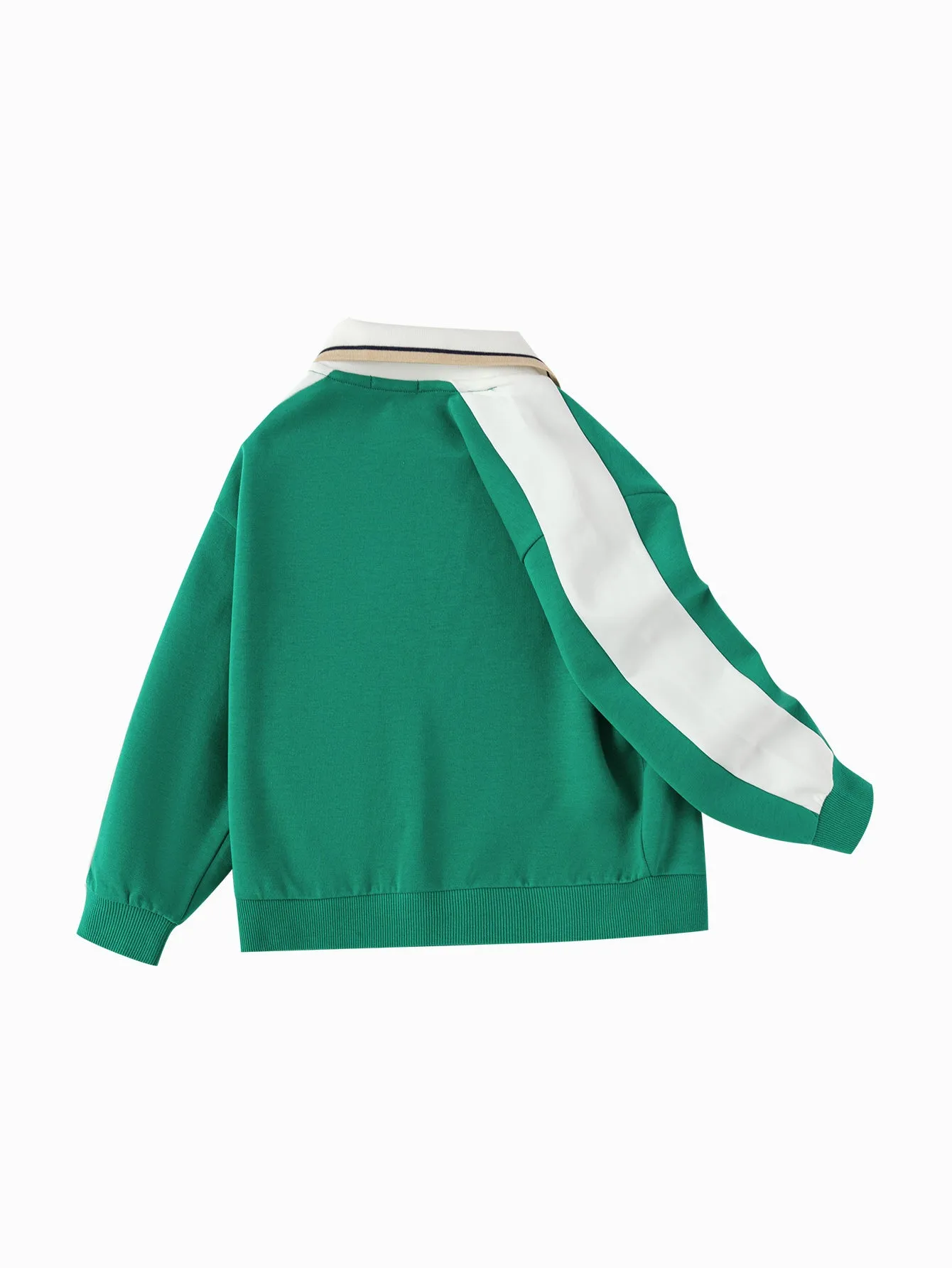 Boy Trend Scenarios Green Hue Letter Hoody