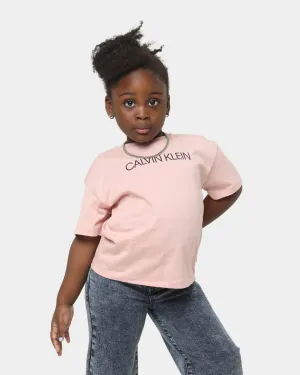Calvin Klein Kids' Institutional Logo Boxy T-Shirt Delicate Rose