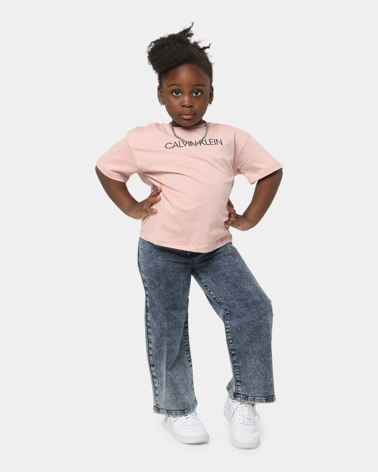 Calvin Klein Kids' Institutional Logo Boxy T-Shirt Delicate Rose