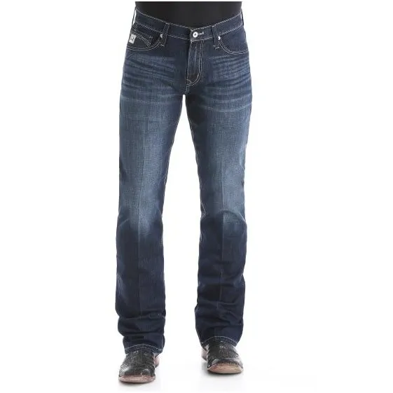 Cinch Men's Jeans Ian Slim Mid-Rise Boot Cut Dark Stonewash