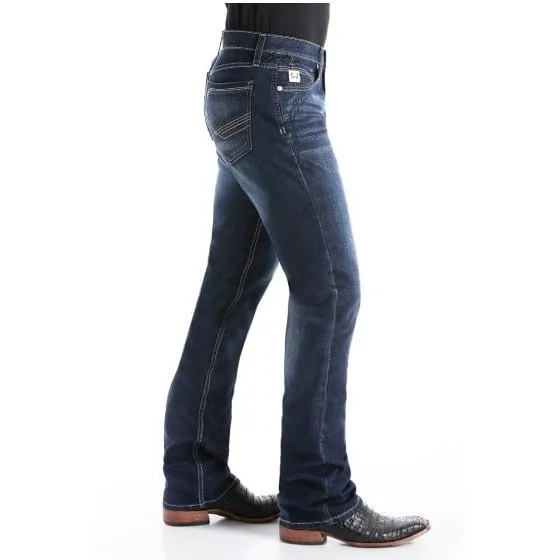 Cinch Men's Jeans Ian Slim Mid-Rise Boot Cut Dark Stonewash