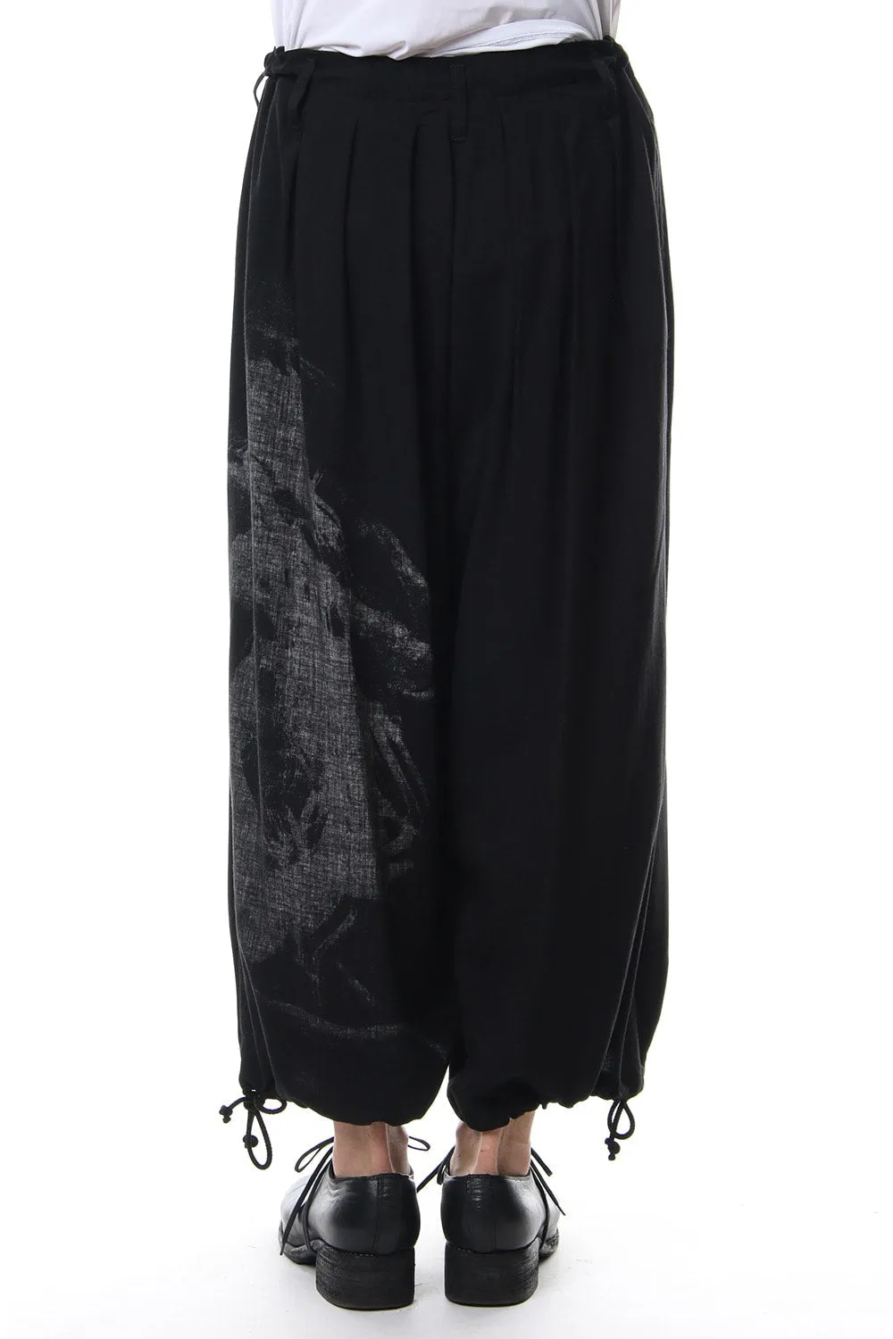 Classic Balloon Discharge Printing Hat Pants