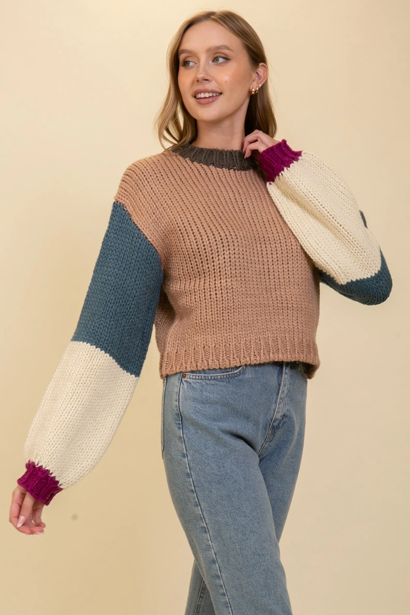 Cool Vibes Color-block Sweater