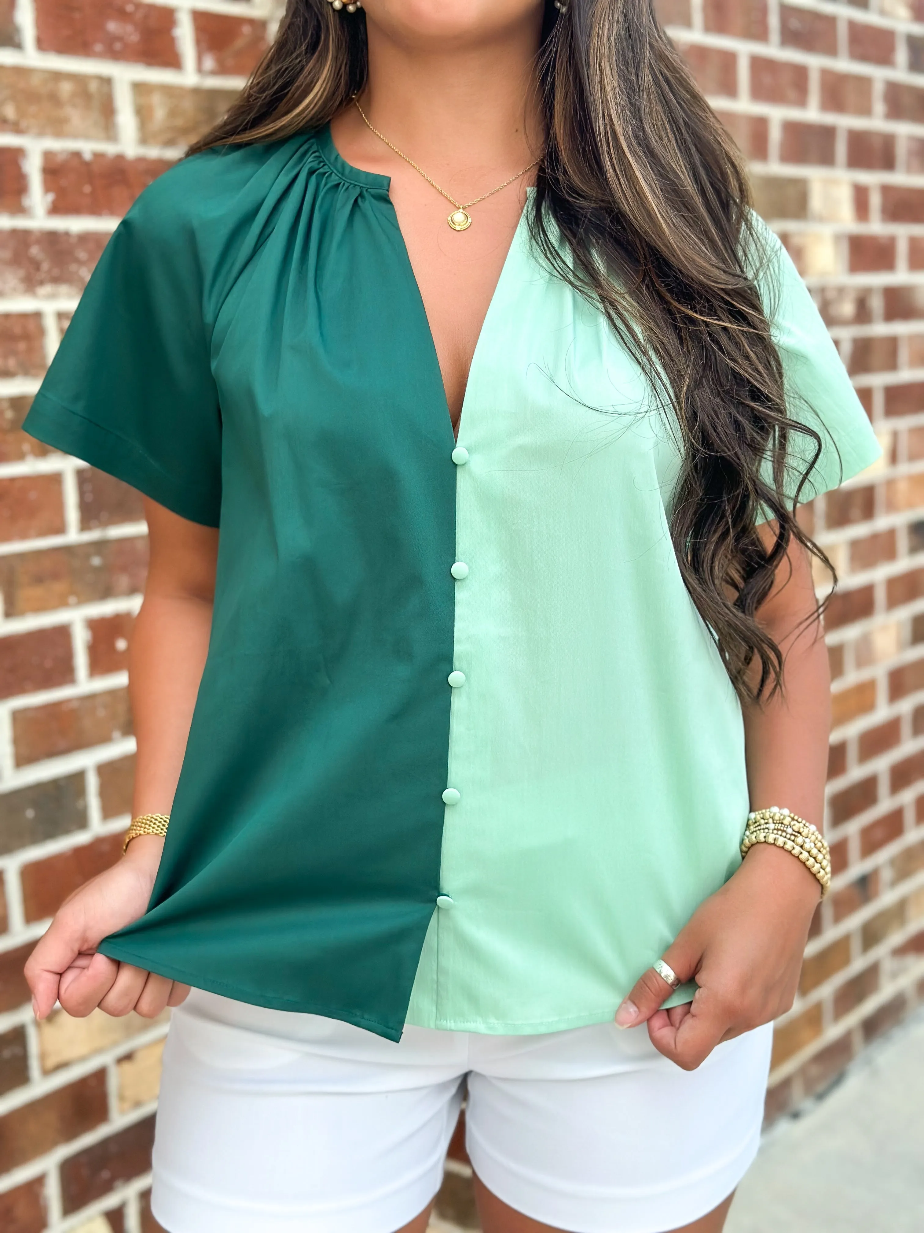 Cooper Top (Botanical Colorblock)