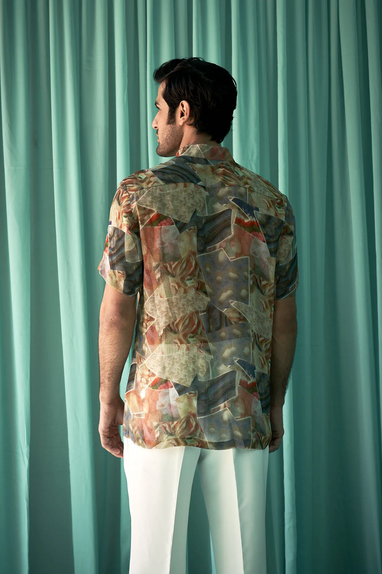 Coral Flora Print Men's Co-ord