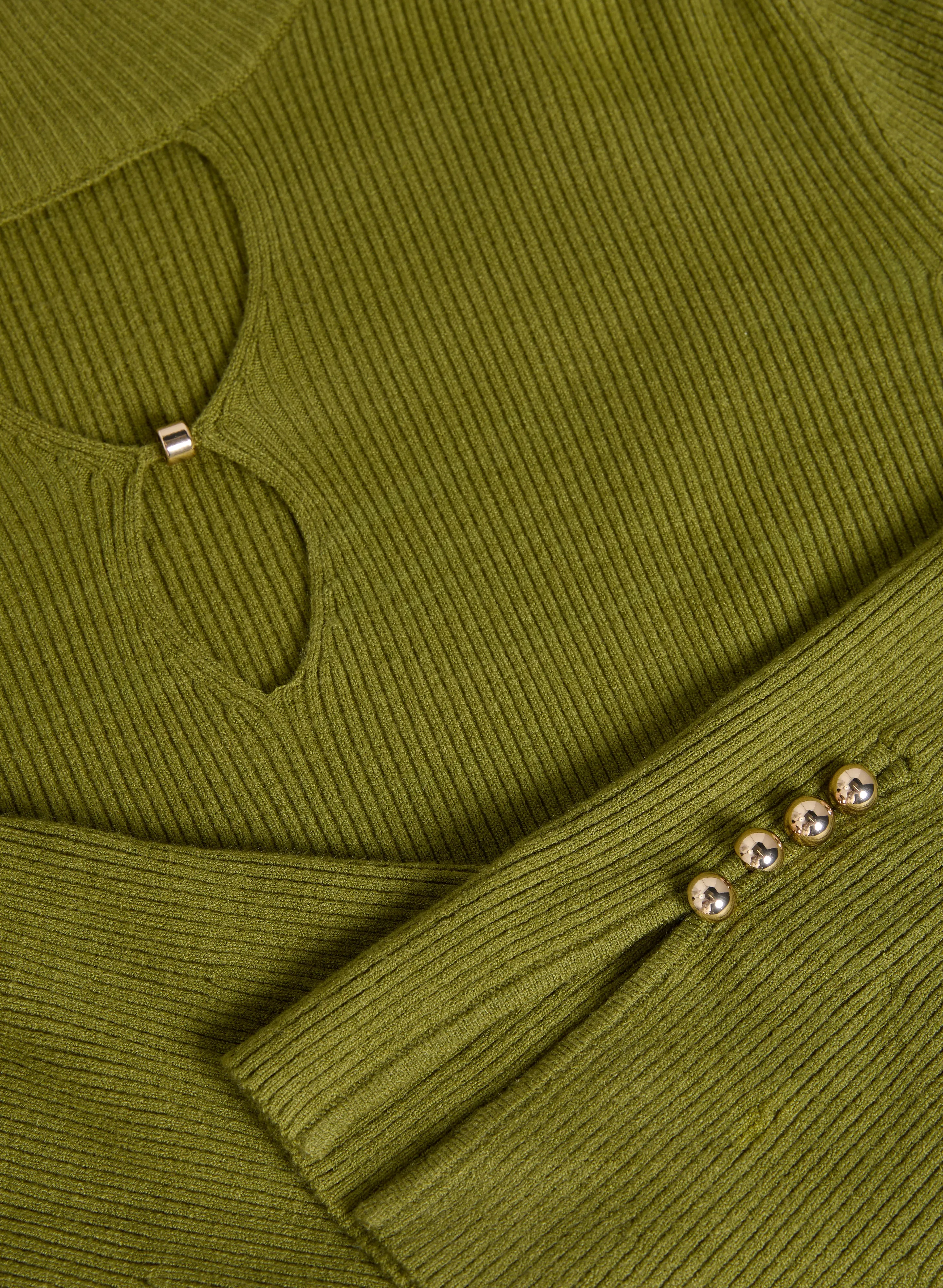 Cutout Ribbed Sweater