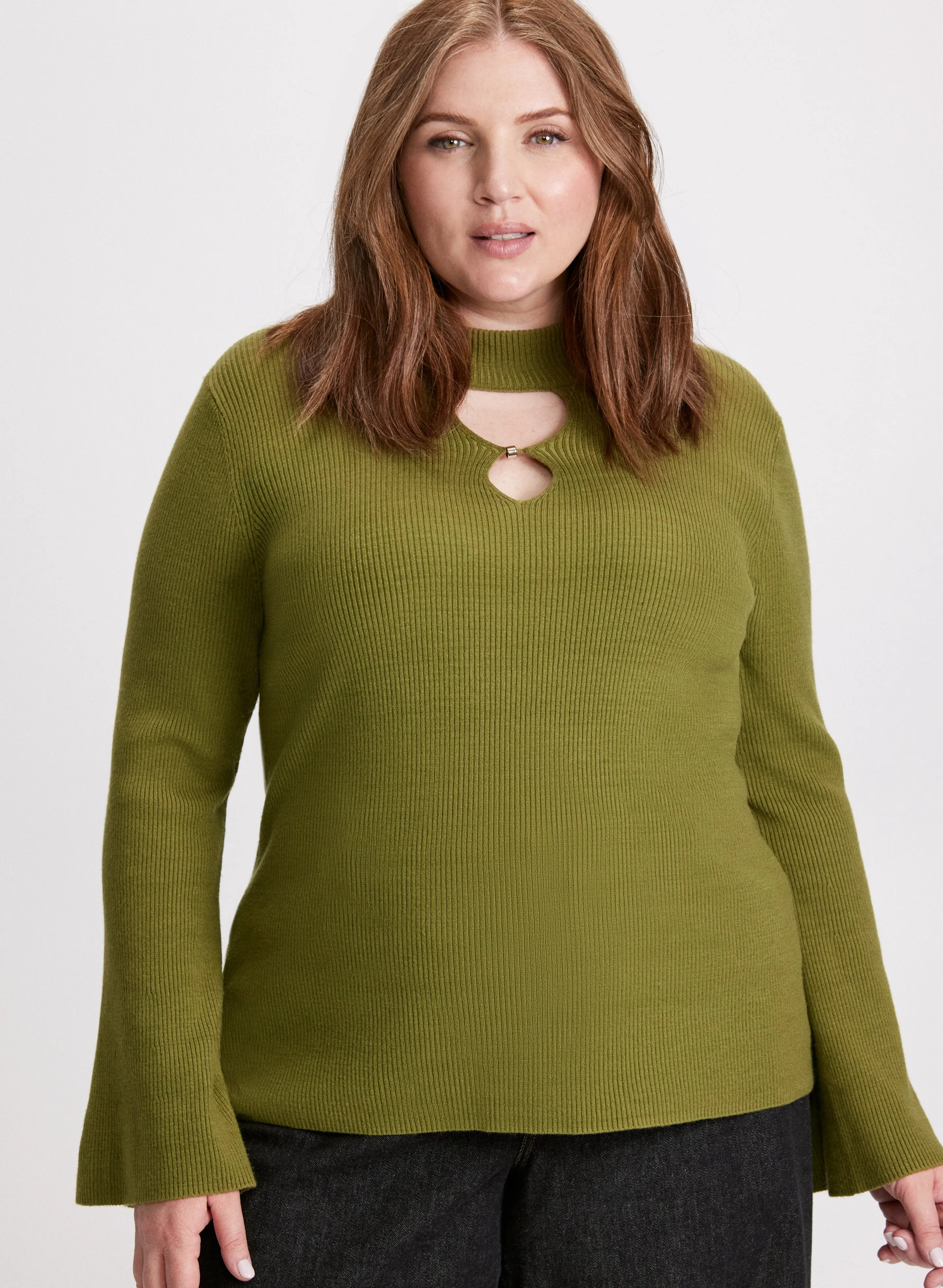 Cutout Ribbed Sweater