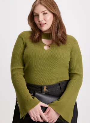 Cutout Ribbed Sweater