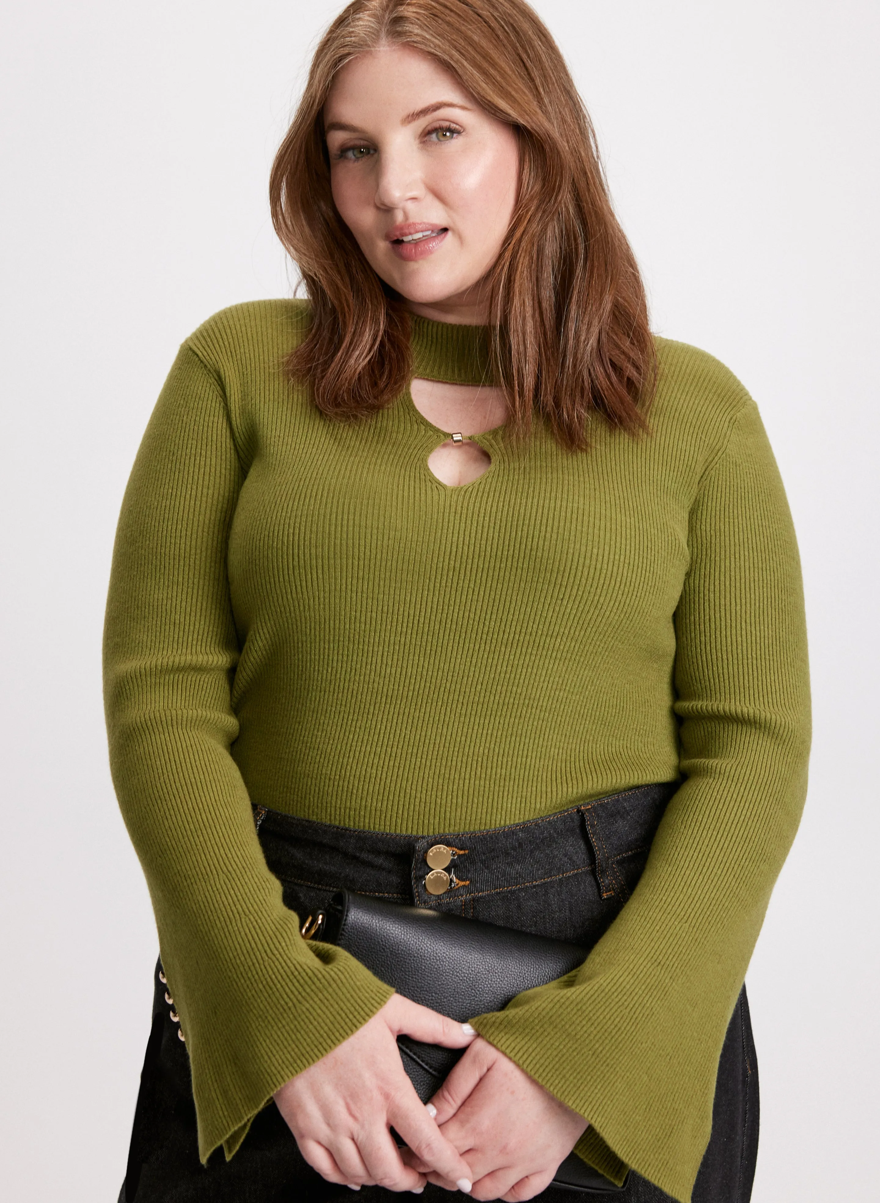 Cutout Ribbed Sweater
