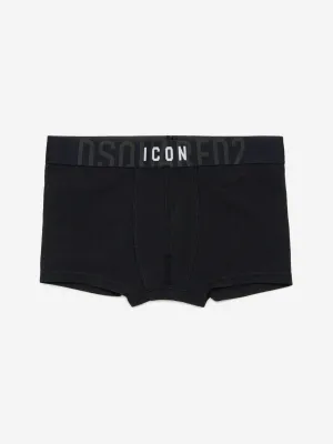 Dsquared2 Boys Logo Boxer Shorts in Black