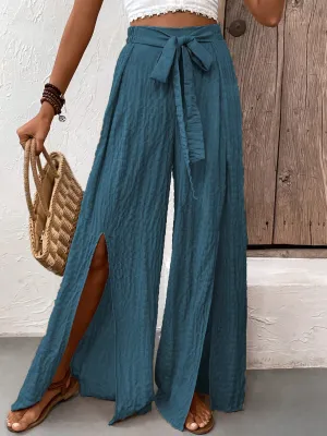 Elevate Me Wide Leg Pants- 2 Colors (Black, French Blue)