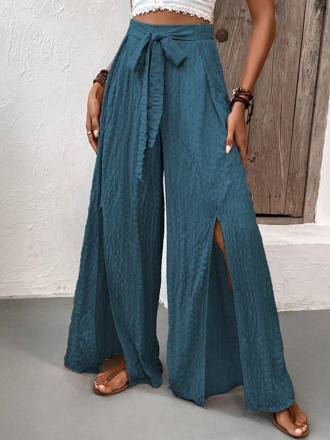 Elevate Me Wide Leg Pants- 2 Colors (Black, French Blue)