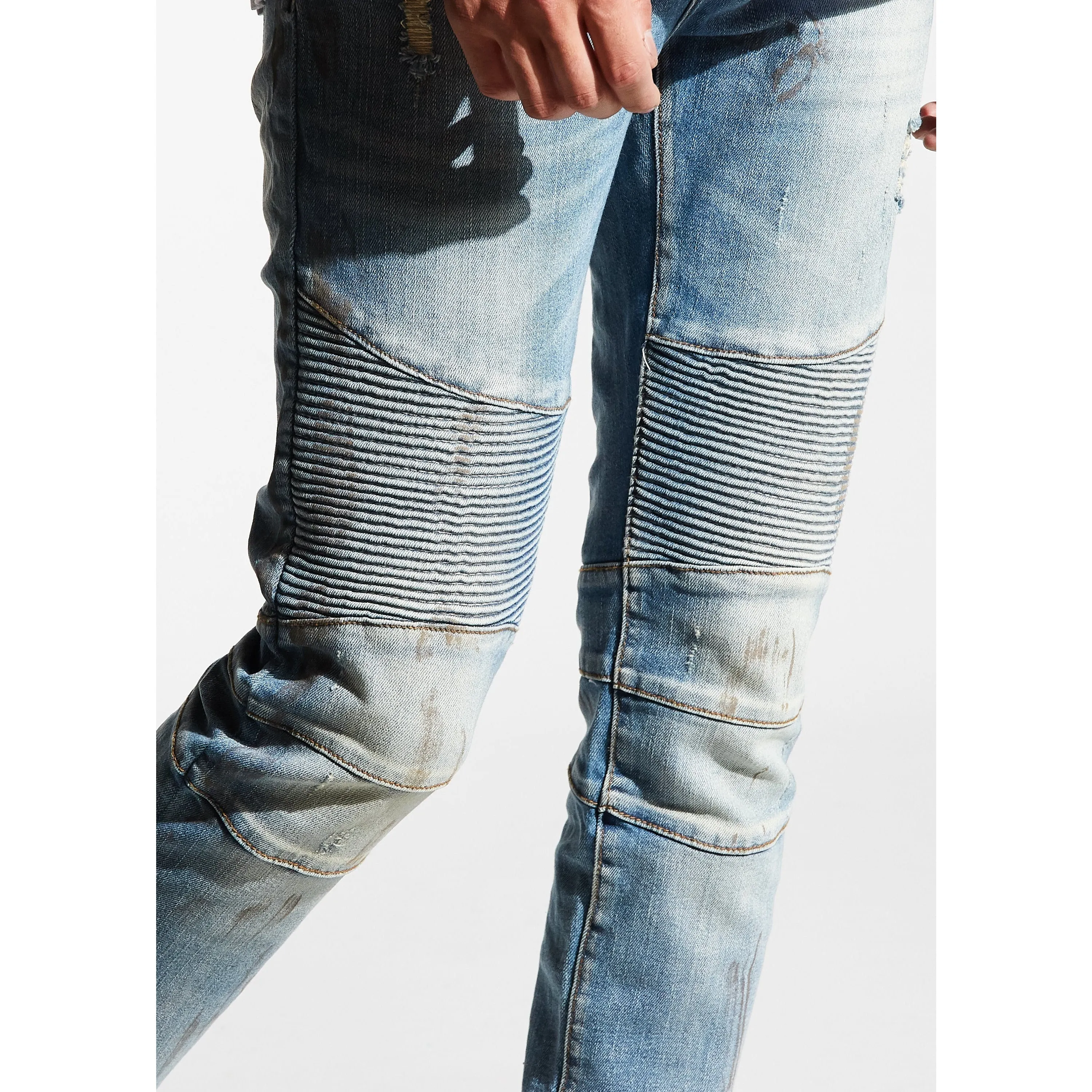 Embellish Blue Jennings Biker Denim Jeans (EMBSU219-124)