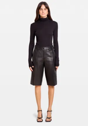 FLAT FRONT SHORT BLACK