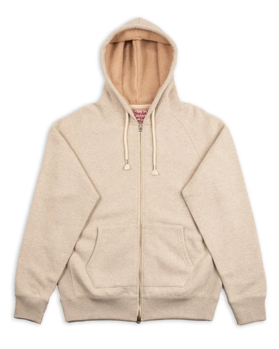 Fleeced Foxfibre® Zip Hoodie - Oatmeal