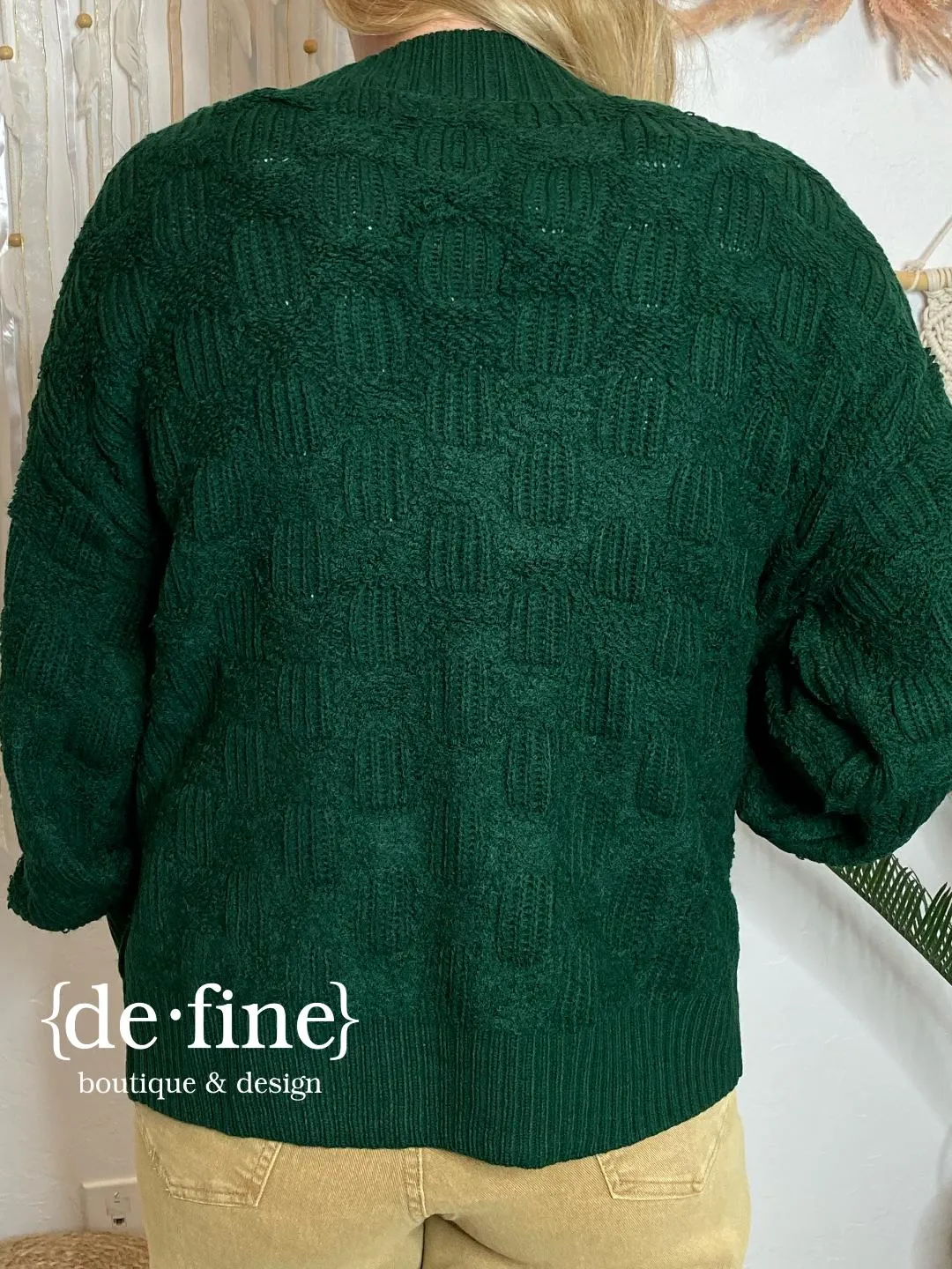 Fluffy Checker Cardigan in 4 Vibrant Colors