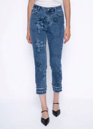 Frayed Hem Cropped Jeans
