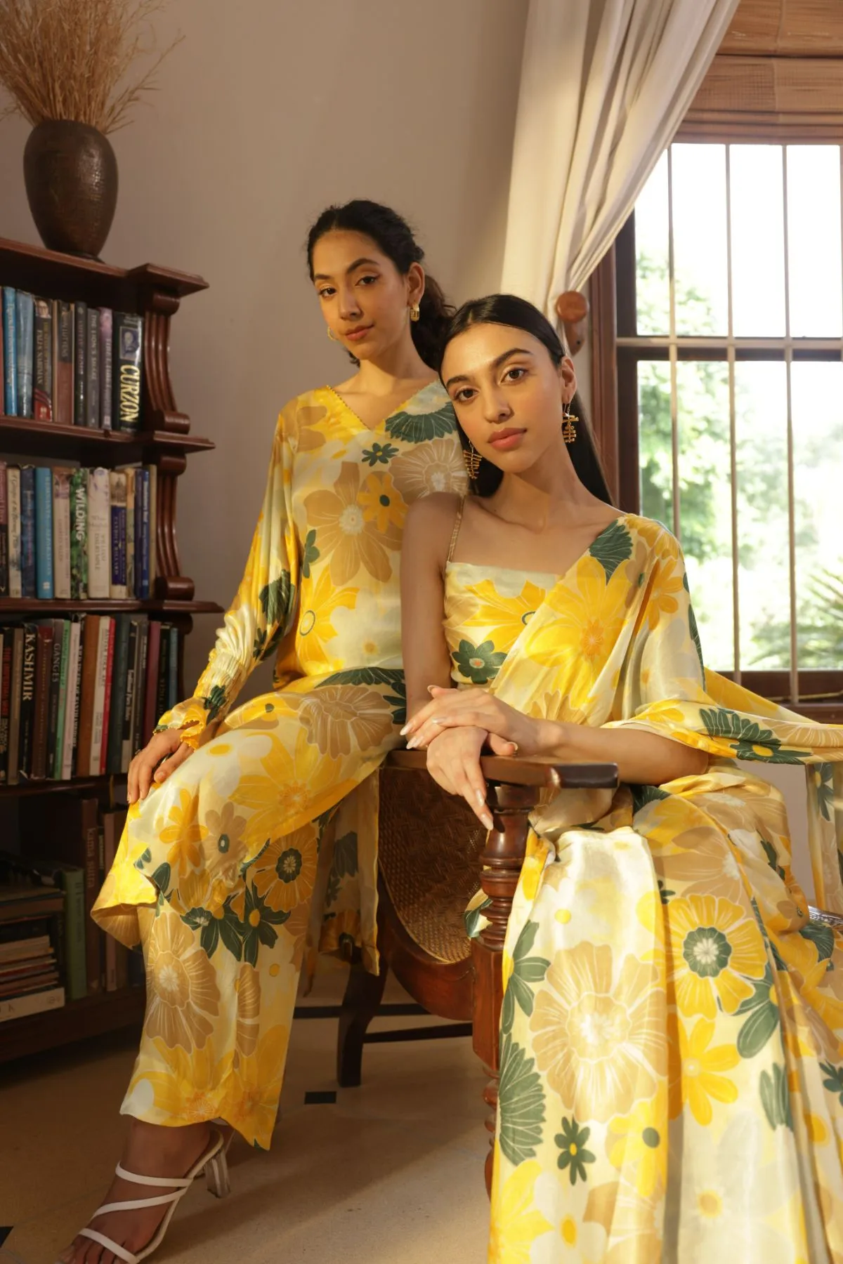 Greece Kurta Set - Mosaic Yellow Print (Set of 2)