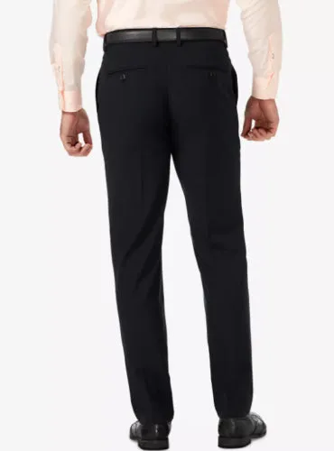 Haggar Mens Slim fit Dress Pants 30 / 30 Blue Solid