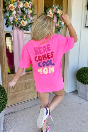 Here Comes Cool Mom Vintage Oversize Short Sleeve Graphic Tee *FINAL SALE*