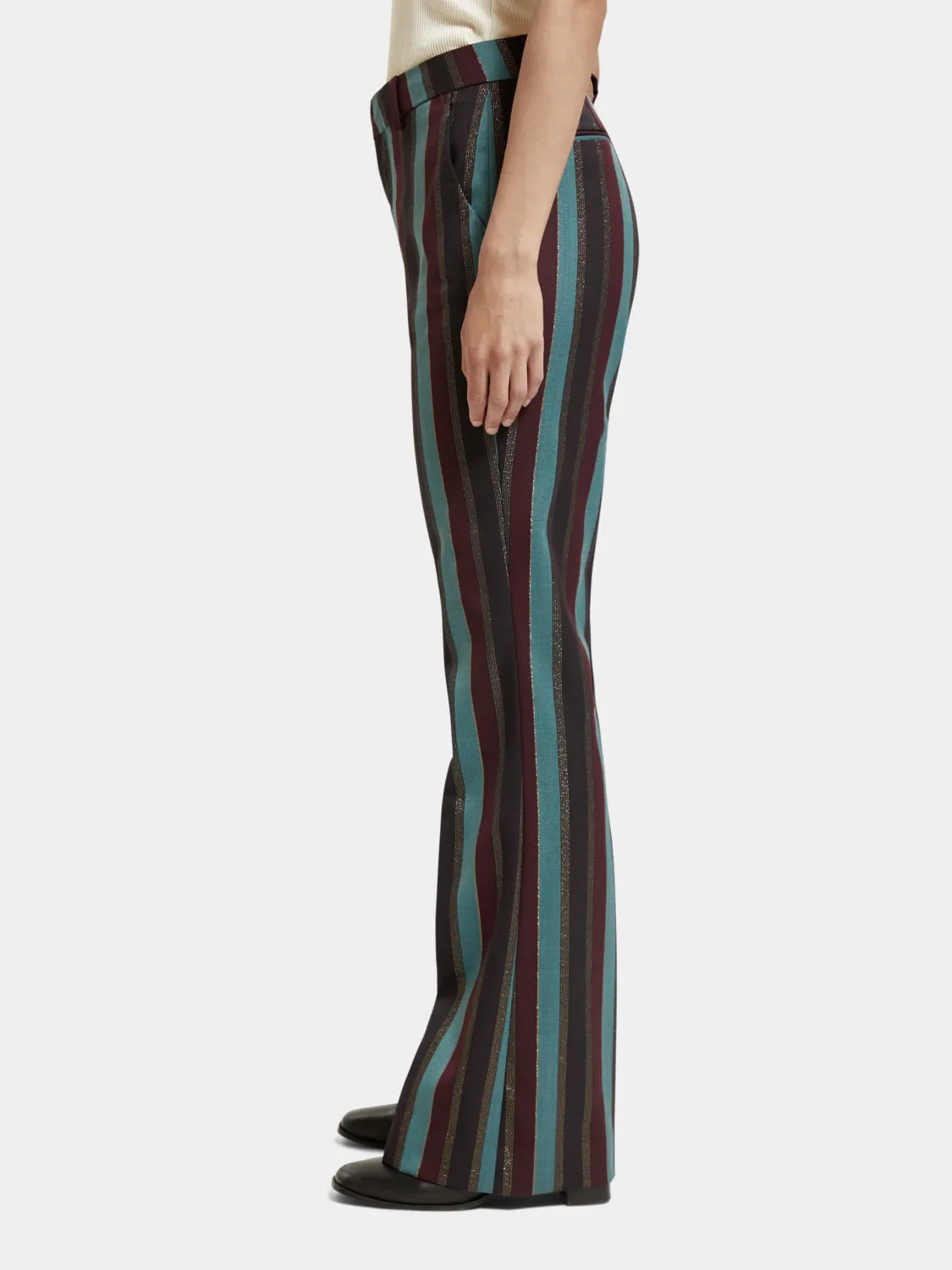 High-rise flared pants