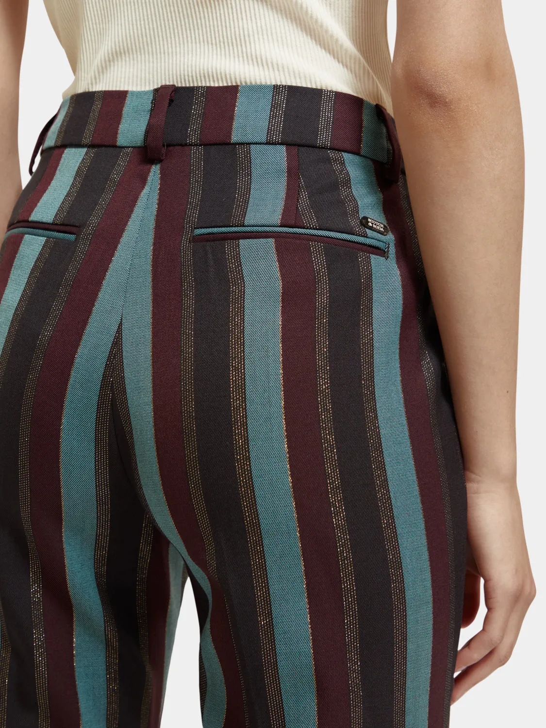 High-rise flared pants