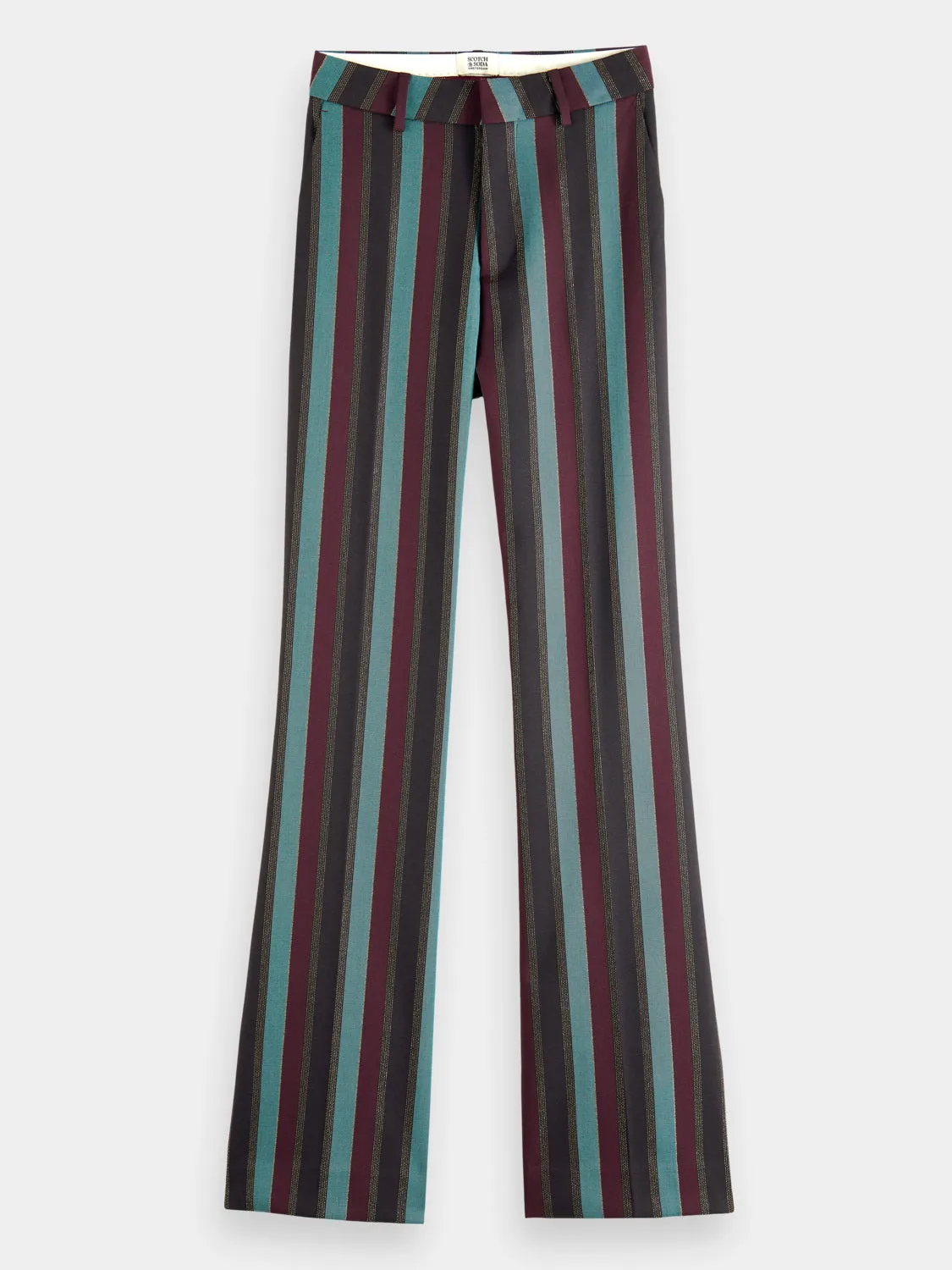 High-rise flared pants