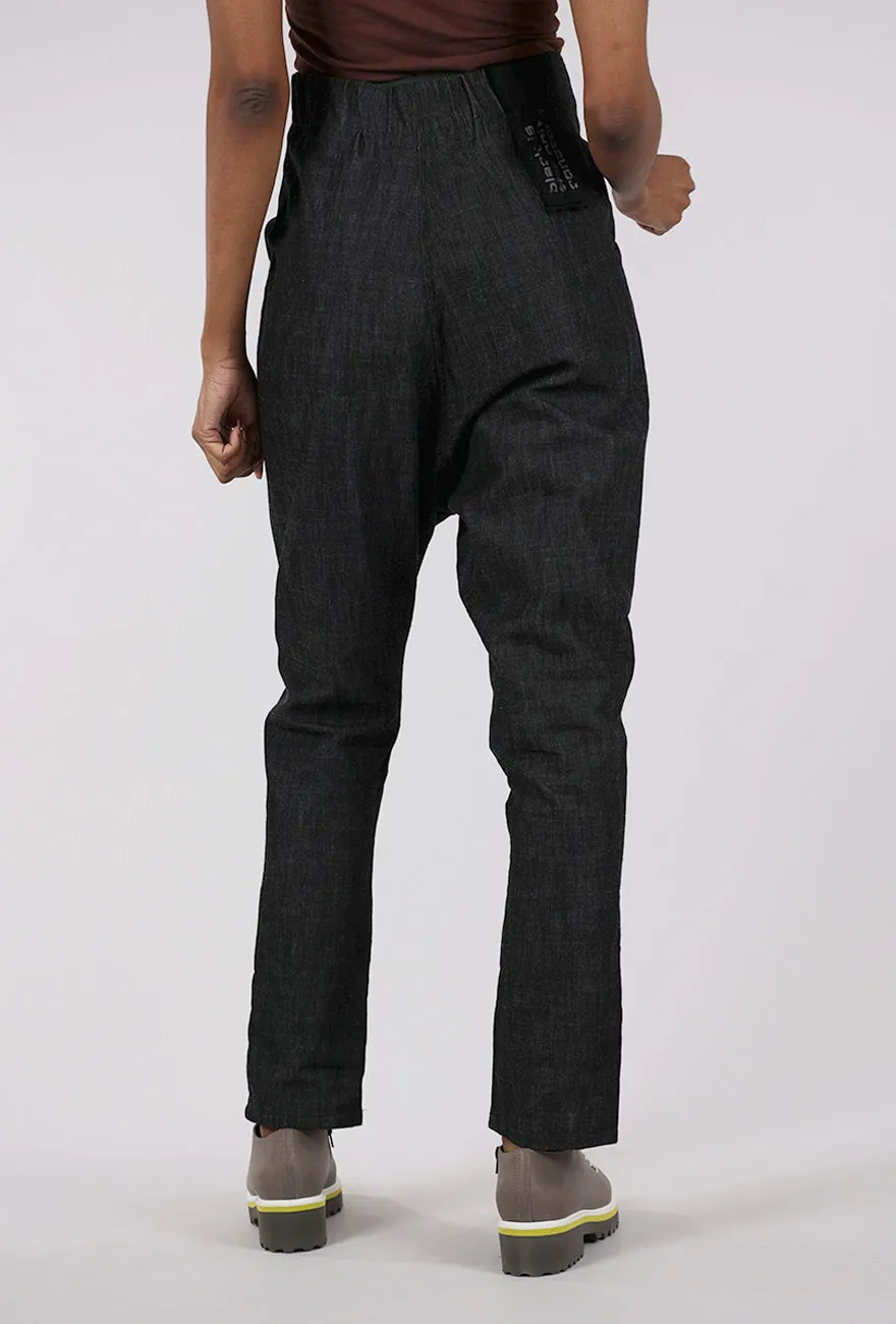 Hilly High Waist Denim Pants, Black