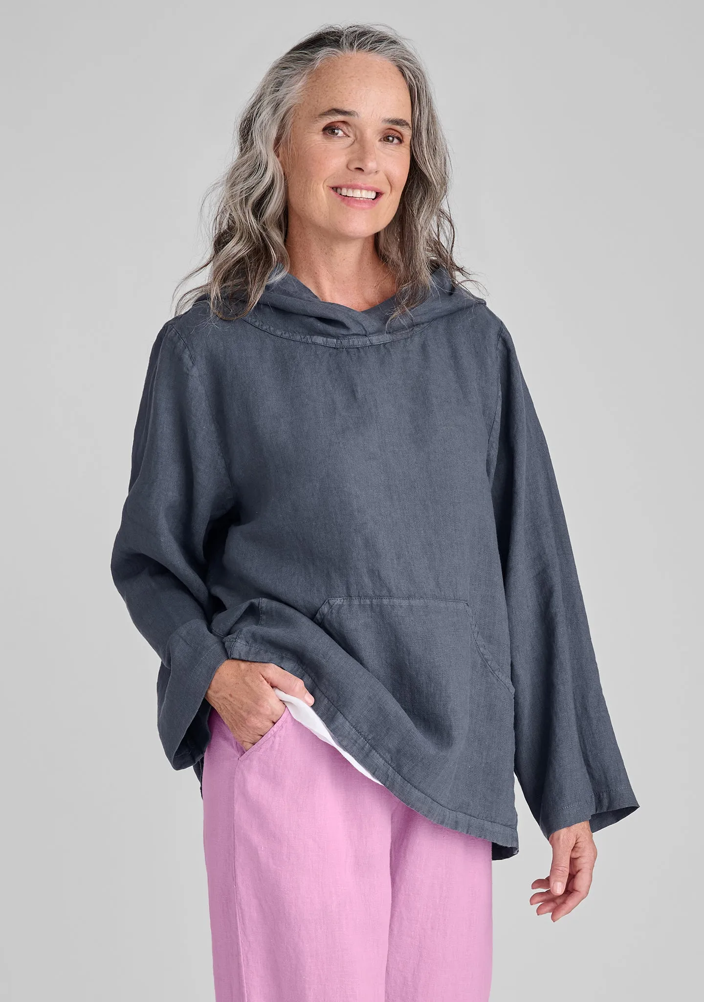 Hoodie - Linen Hooded Shirt