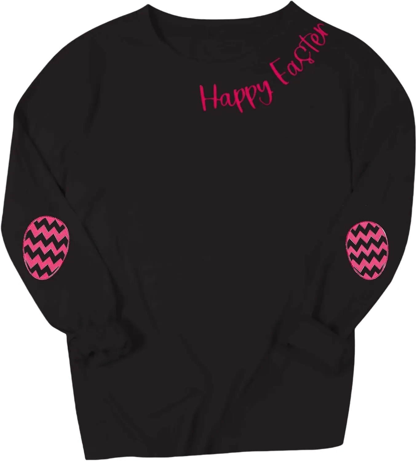 Hoodies For Women For Women Easter Eggs Graphic Loose Fit Crew Neck Sweat Shirts Festival Long Sleeve Tops with Pocket